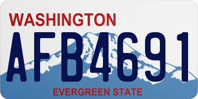 WA license plate AFB4691