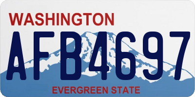 WA license plate AFB4697
