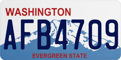 WA license plate AFB4709