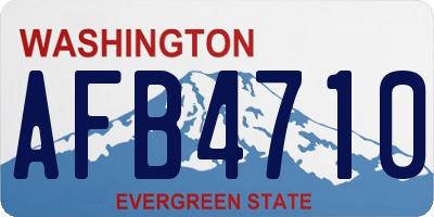 WA license plate AFB4710
