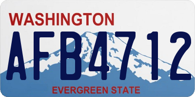 WA license plate AFB4712