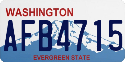 WA license plate AFB4715