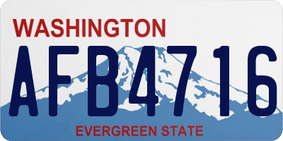 WA license plate AFB4716