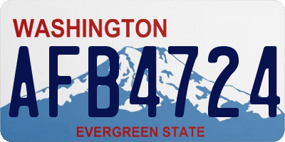 WA license plate AFB4724