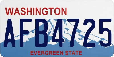 WA license plate AFB4725