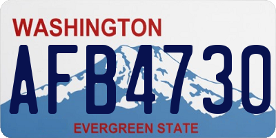 WA license plate AFB4730