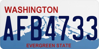 WA license plate AFB4733