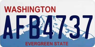 WA license plate AFB4737