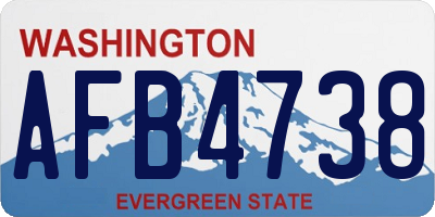 WA license plate AFB4738
