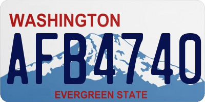 WA license plate AFB4740