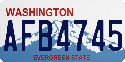 WA license plate AFB4745