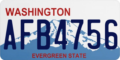 WA license plate AFB4756