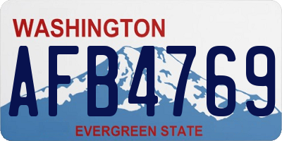 WA license plate AFB4769