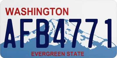 WA license plate AFB4771