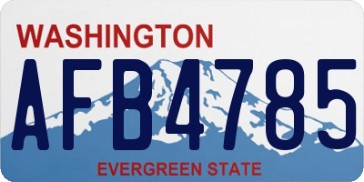 WA license plate AFB4785