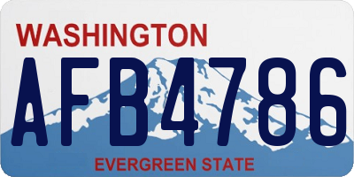 WA license plate AFB4786