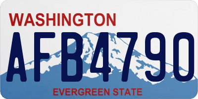 WA license plate AFB4790