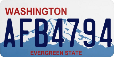 WA license plate AFB4794