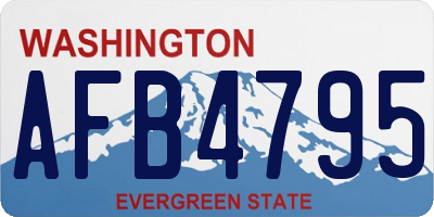 WA license plate AFB4795