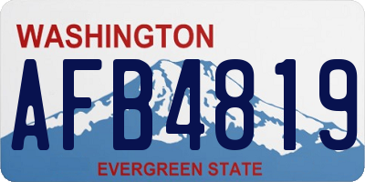 WA license plate AFB4819