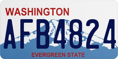 WA license plate AFB4824