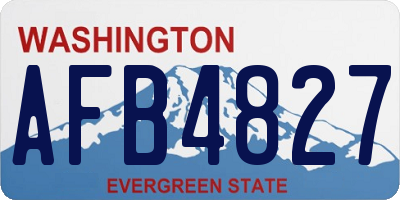WA license plate AFB4827