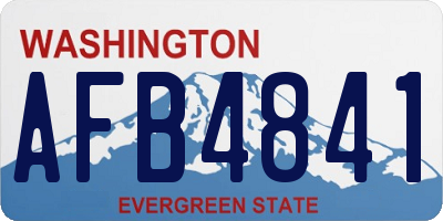 WA license plate AFB4841