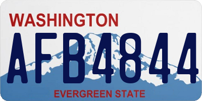 WA license plate AFB4844