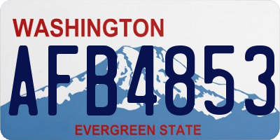 WA license plate AFB4853