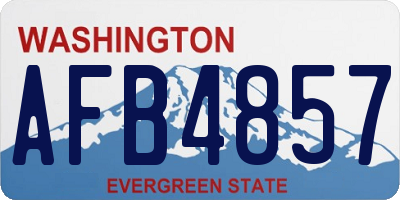 WA license plate AFB4857
