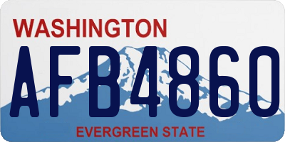 WA license plate AFB4860