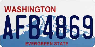 WA license plate AFB4869