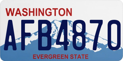 WA license plate AFB4870