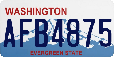 WA license plate AFB4875