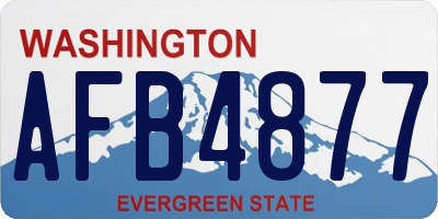 WA license plate AFB4877