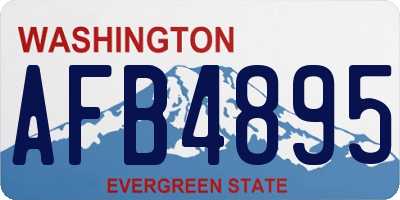 WA license plate AFB4895