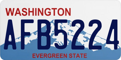WA license plate AFB5224