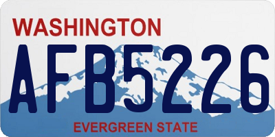 WA license plate AFB5226