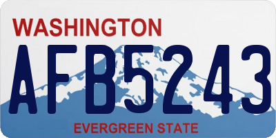 WA license plate AFB5243