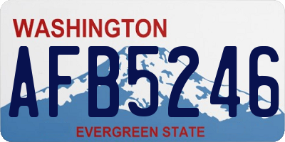 WA license plate AFB5246