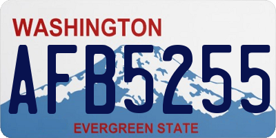 WA license plate AFB5255