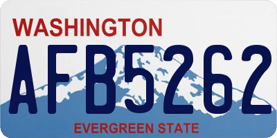 WA license plate AFB5262
