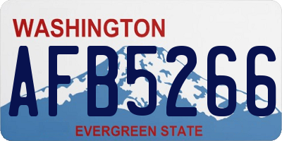 WA license plate AFB5266