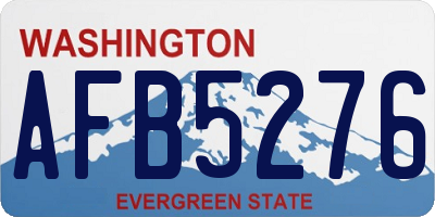 WA license plate AFB5276
