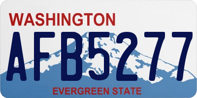 WA license plate AFB5277