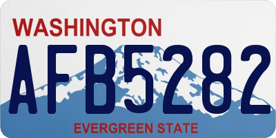 WA license plate AFB5282