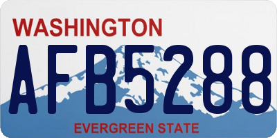 WA license plate AFB5288
