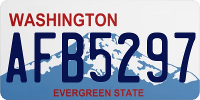 WA license plate AFB5297