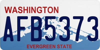 WA license plate AFB5373