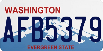 WA license plate AFB5379